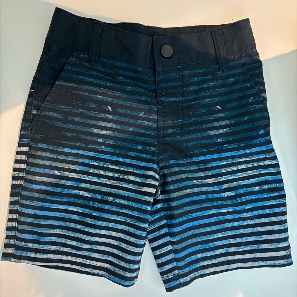 Art Class Striped Blue and Black Swim Trunks